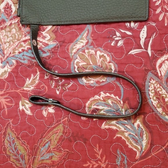 EUC- All Saints Pebbled Leather Zippered Wristlet/Pouch - Picture 5 of 7